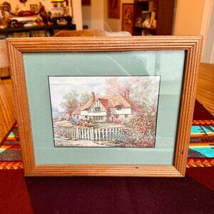 Carl Valente "Pathway to Penhurst" Print in Wooden Frame